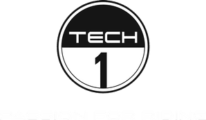 Logo Tech 1 passion for riding white